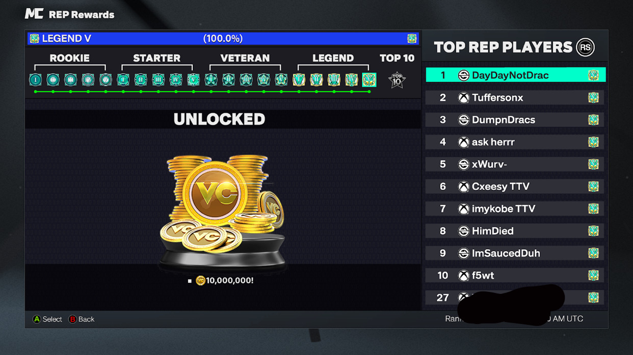 legend 5 on Xbox Series X