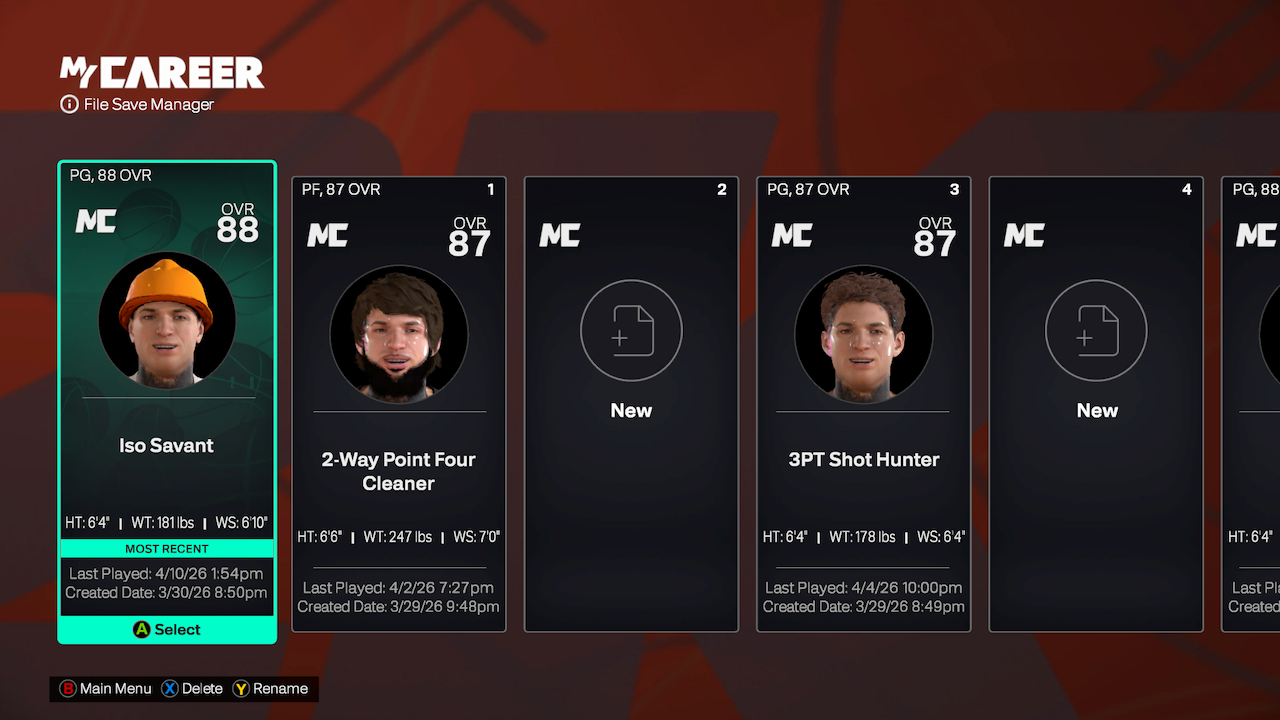 Rookie  iv 95.2 to rookie v on Xbox Series S