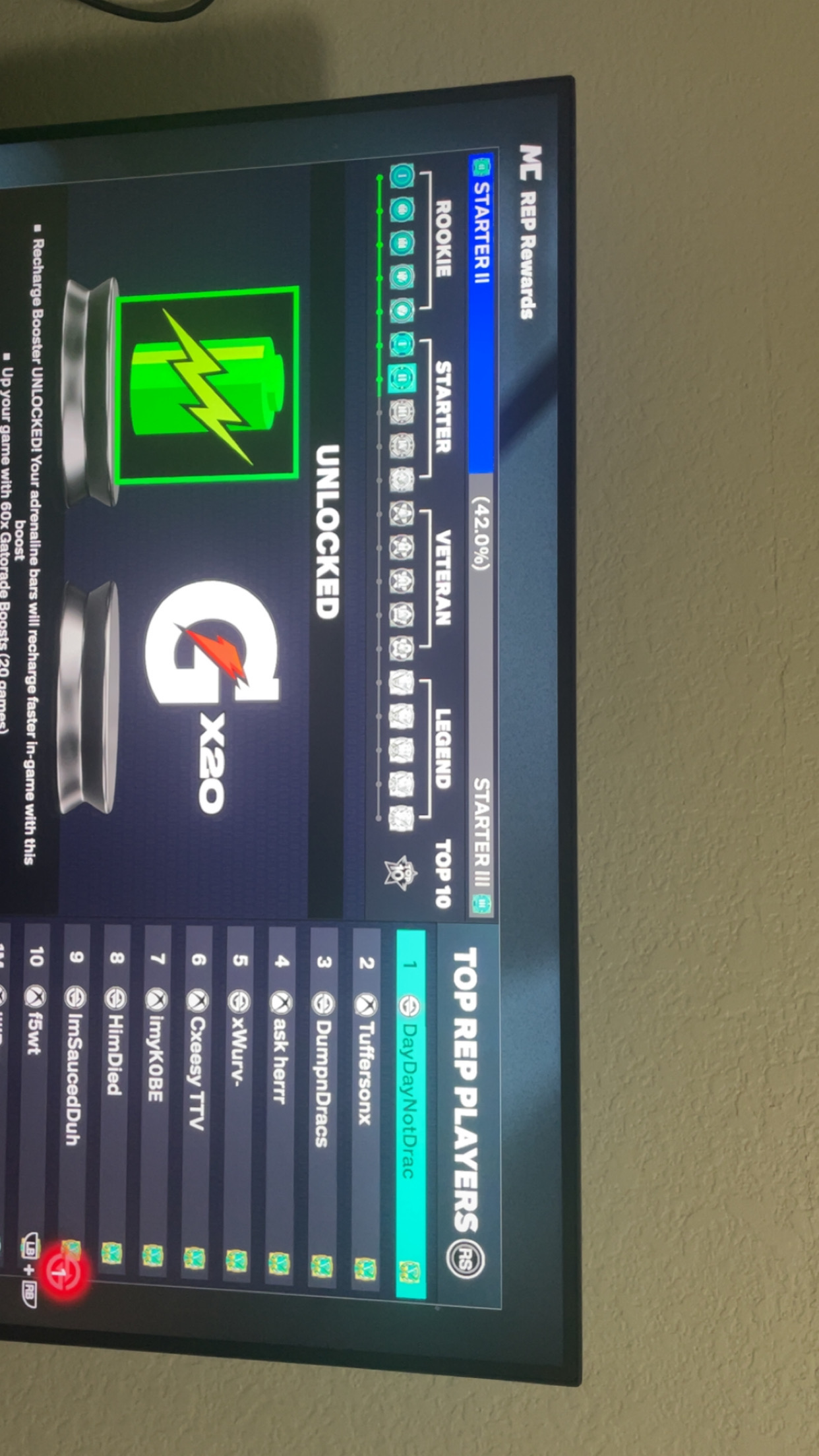 rep reset veteran 2 (starter 2 now still keep all rewards) on Xbox Series S