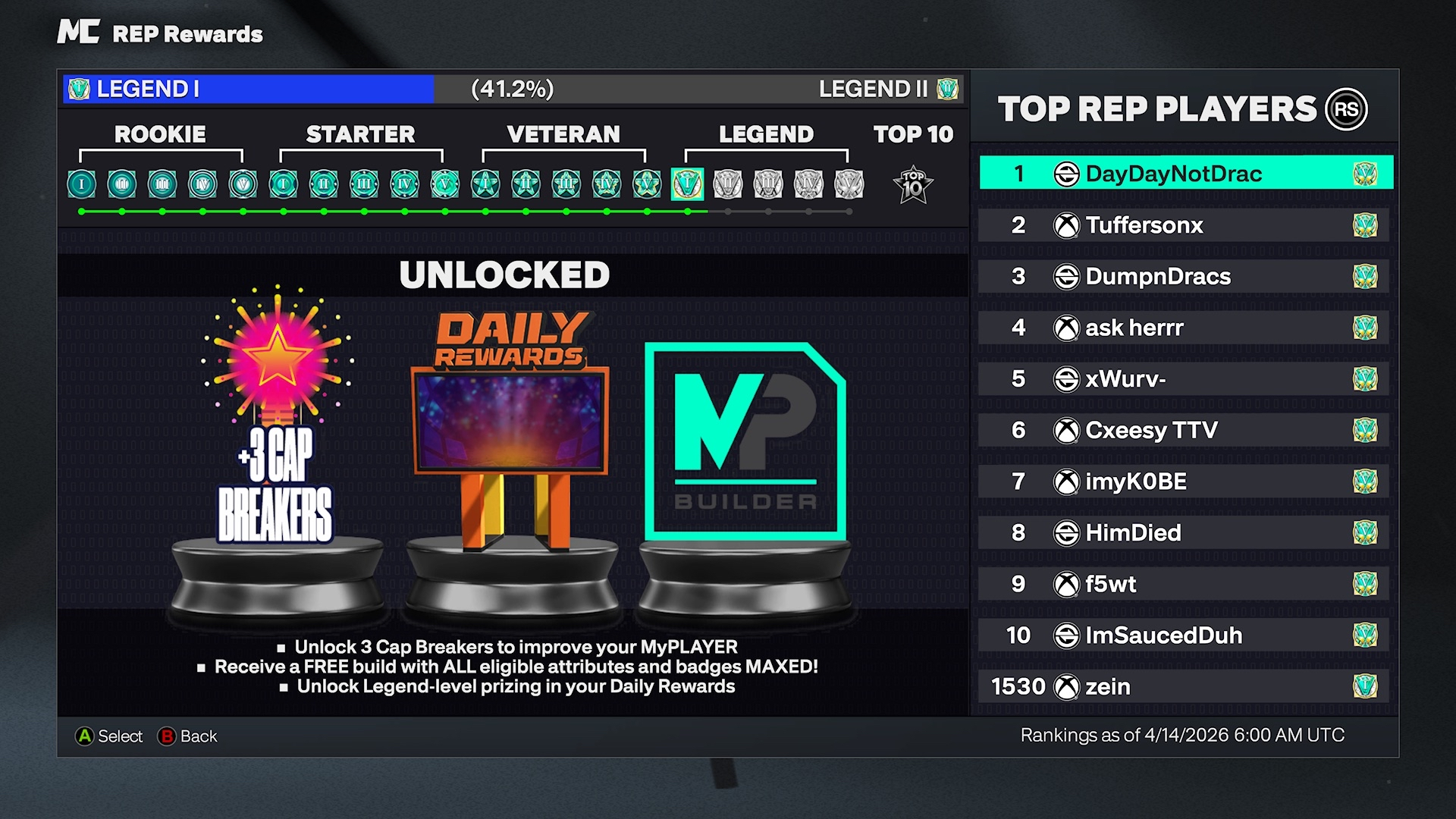 Legend 1 on Xbox Series X