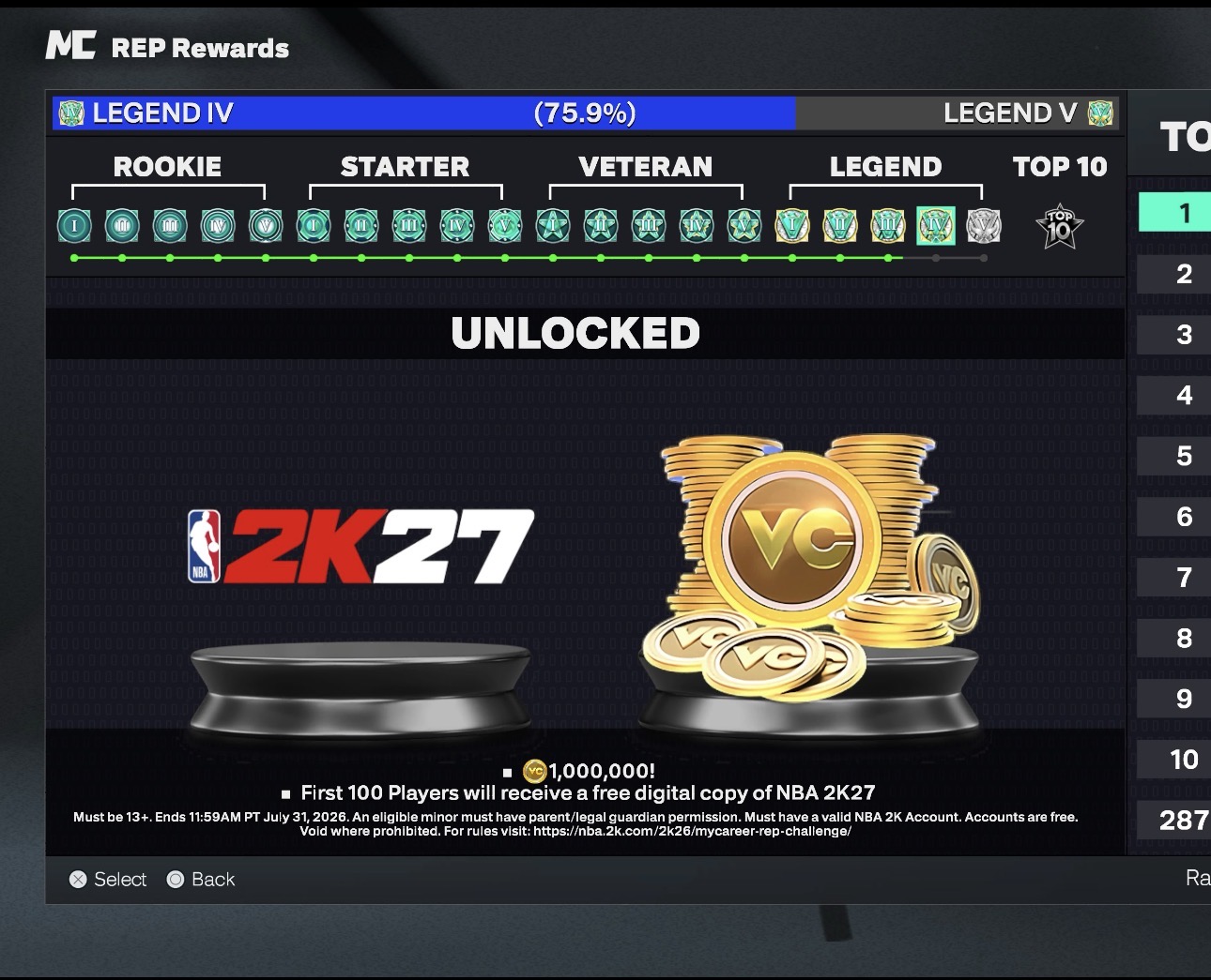 LEGEND 4 on PlayStation 5