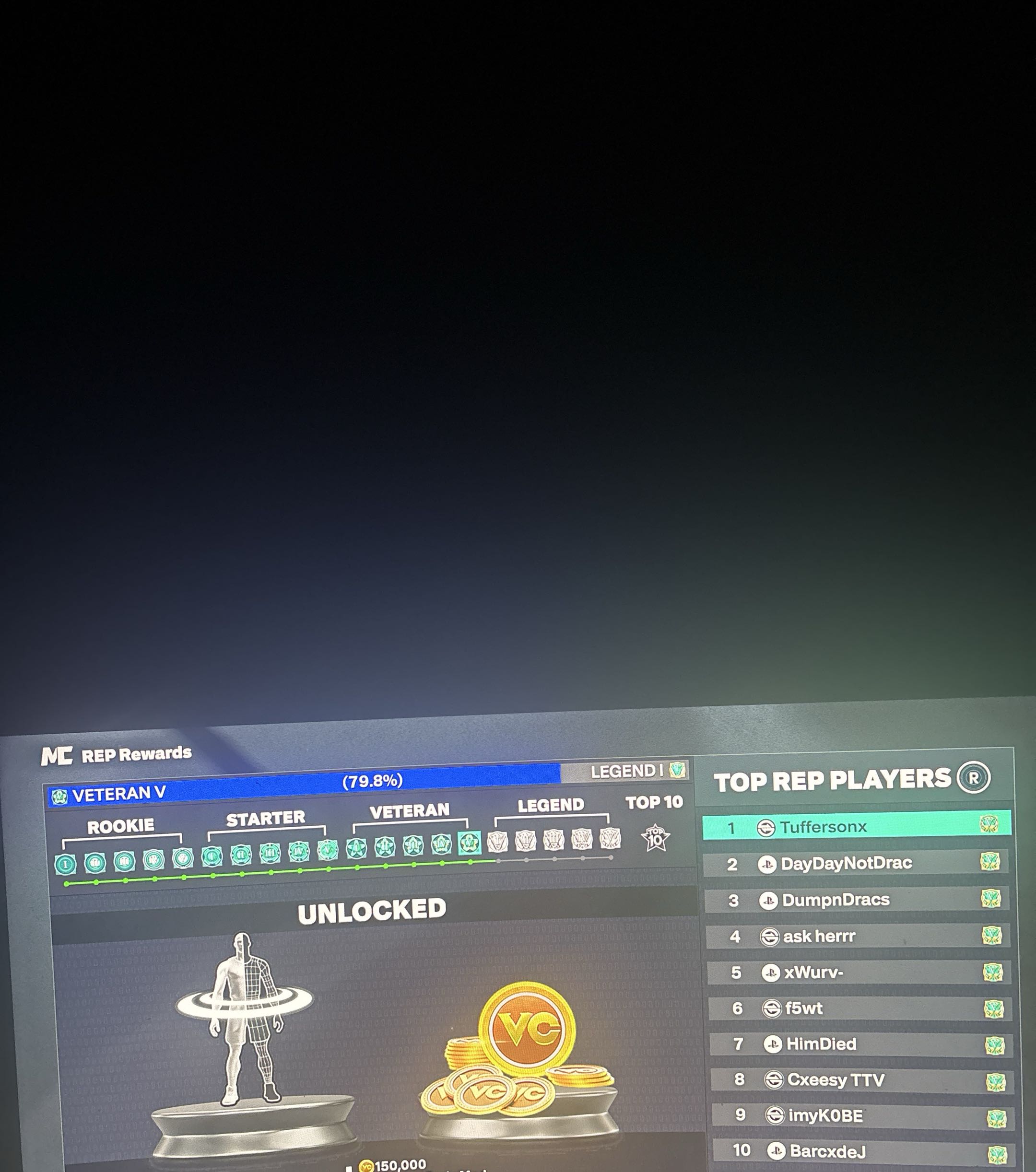 VET 5 80% TO LEGENG 1 on PlayStation 5