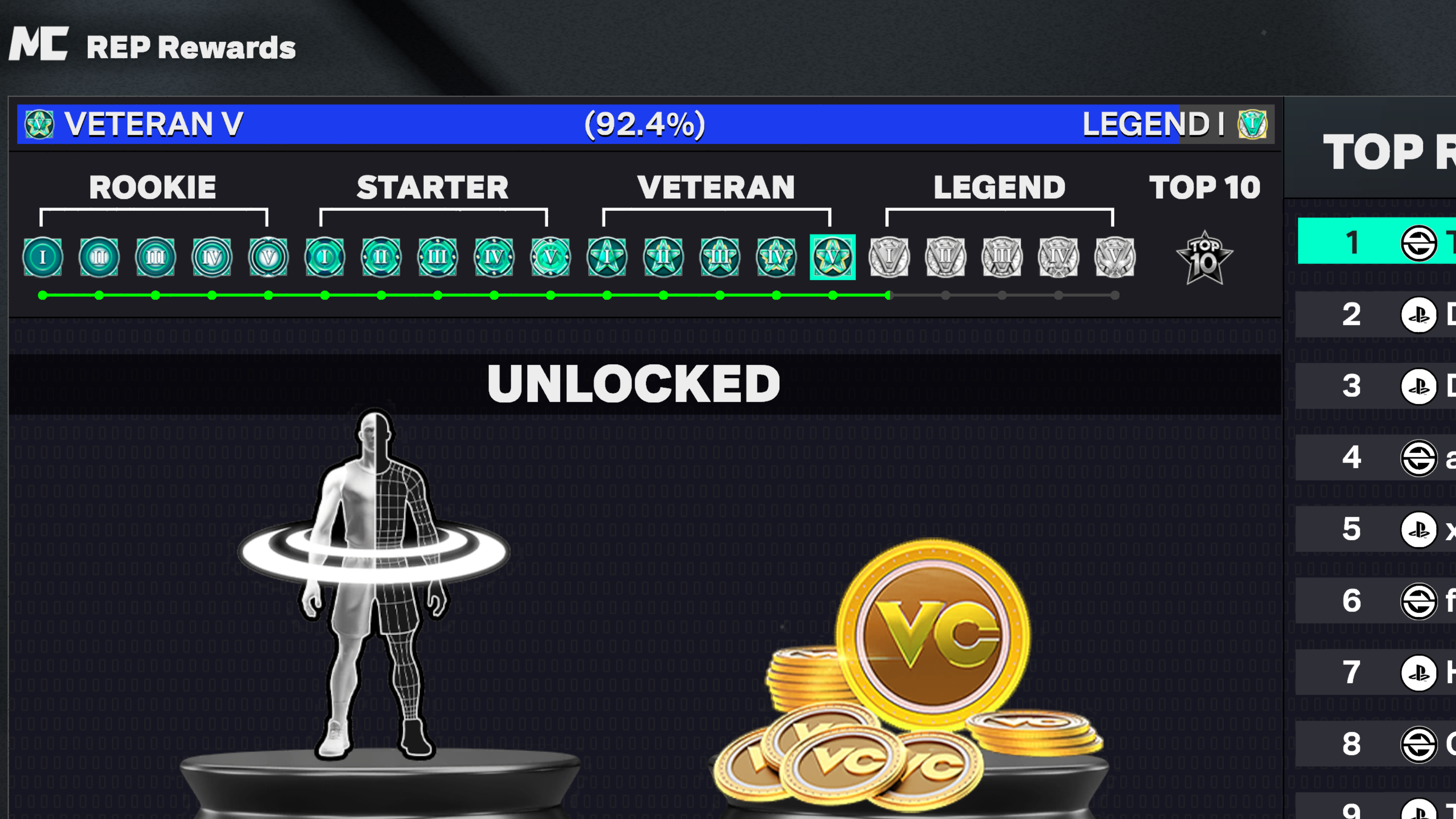 92% to Legend 1 ( Maybe will be L1 before Sold) on PlayStation 5