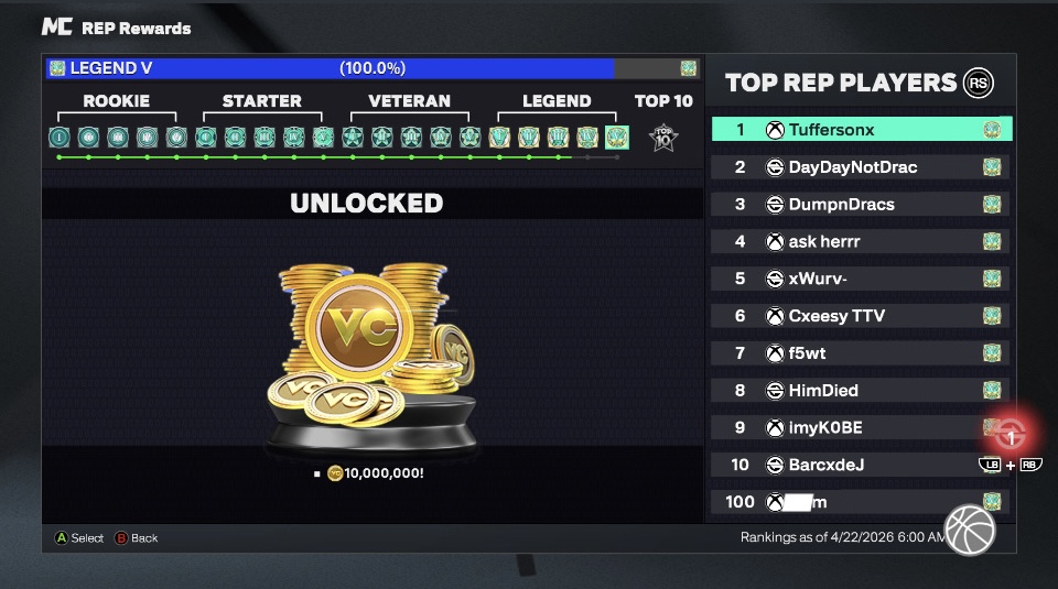 Legend 5 on Xbox Series S