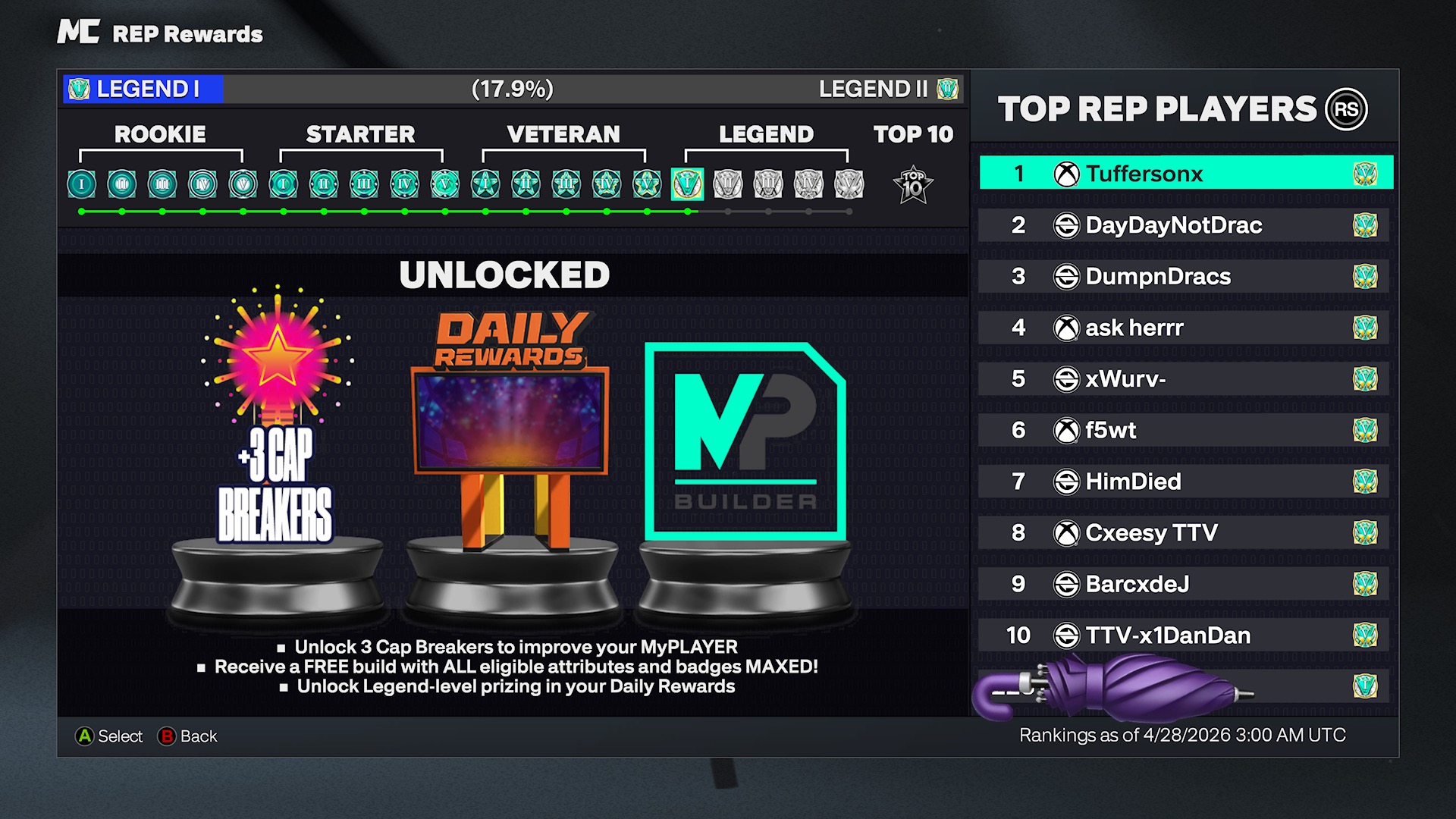 Legend 1 on Xbox Series X