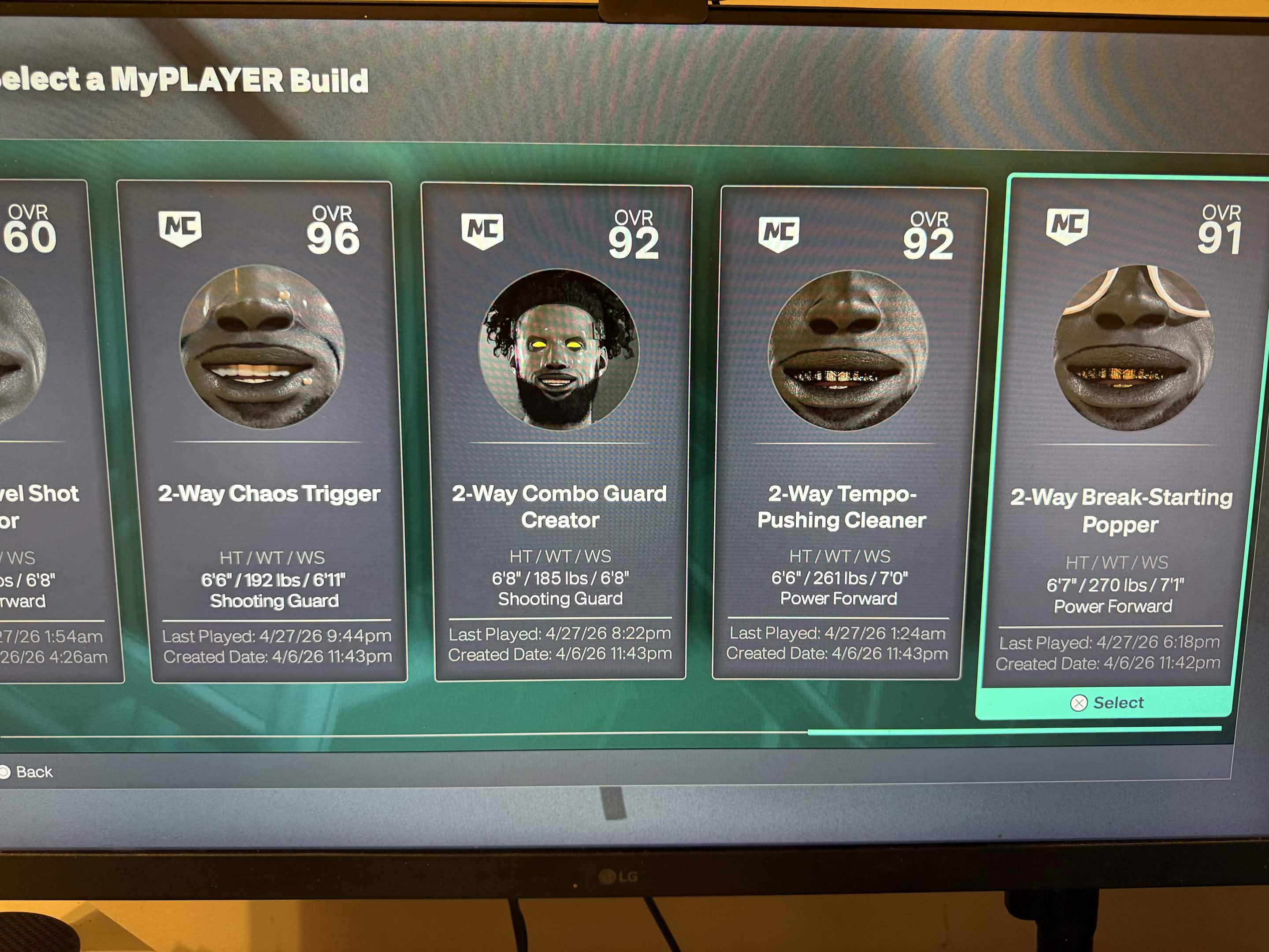 Vet 5 60% to legend 1 on PS5