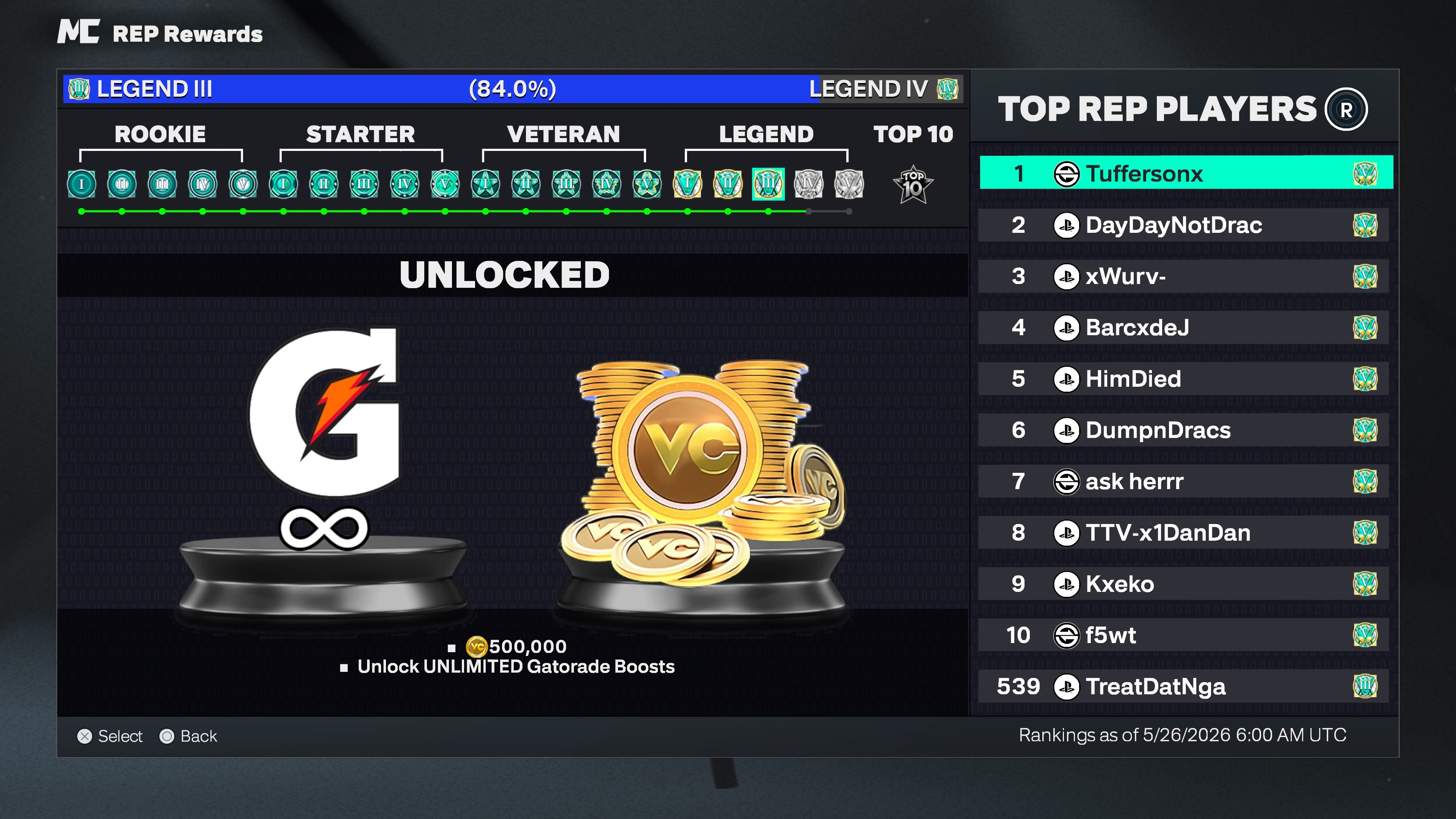 Legend  4 on Playstation5