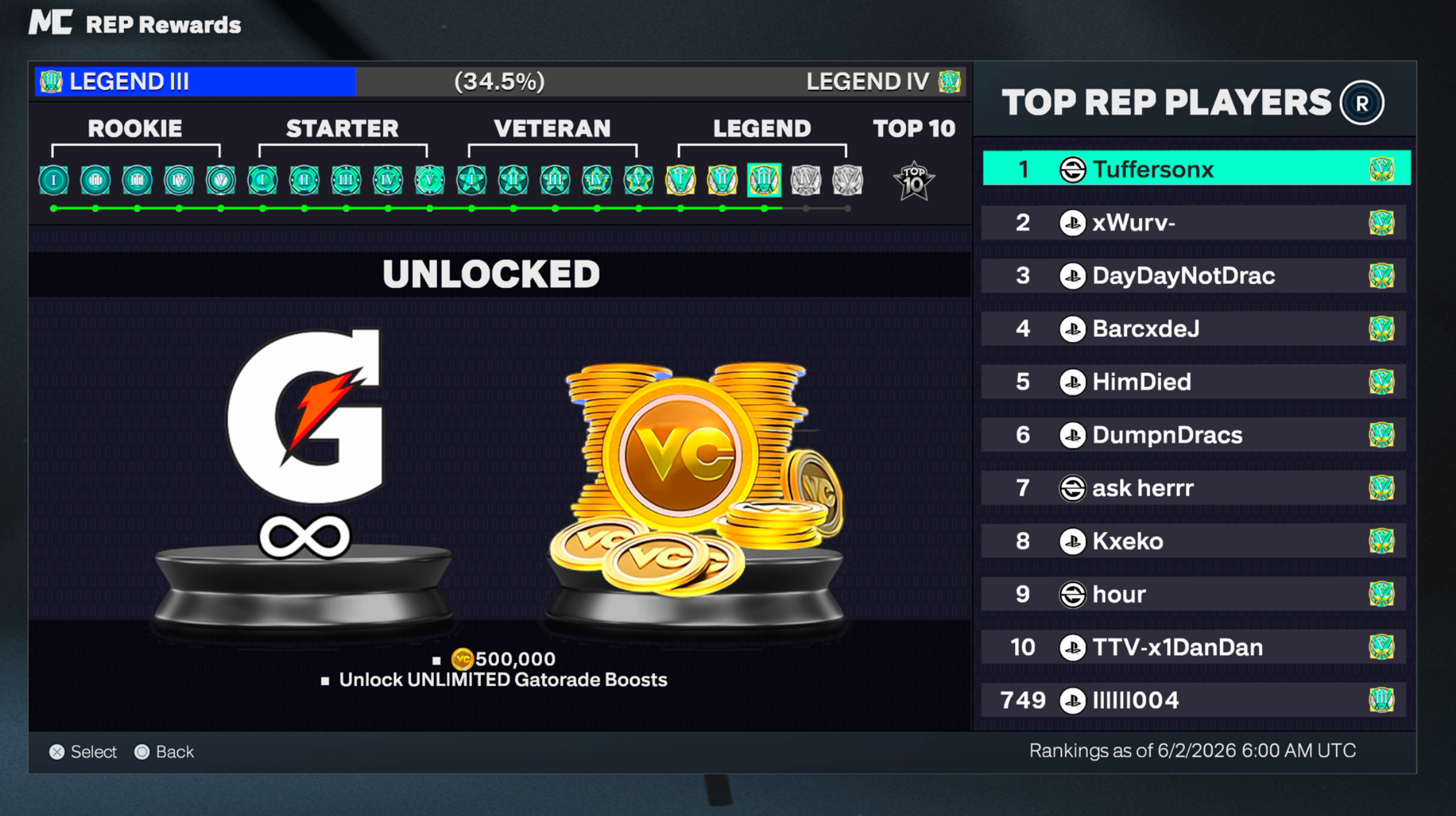 Legend 3 on PS5